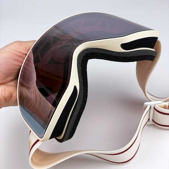 Chloé CH0072S 001 – White Beige Ski Mask Sunglasses Violet Mirror ZEISS Lens - Picture 9 of 16